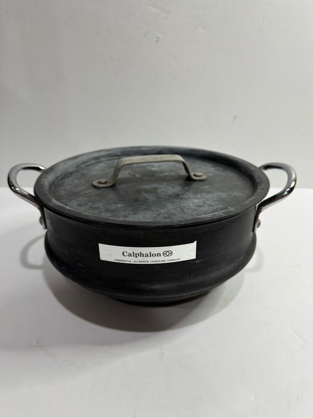 Vintage Calphalon Commercial Aluminum Stock Pot & Steamer Insert